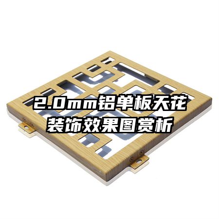 2.0mm铝单板天花装饰效果图赏析